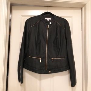 BNWT Sz XL NY & Company Faux Leather Moto Jacket